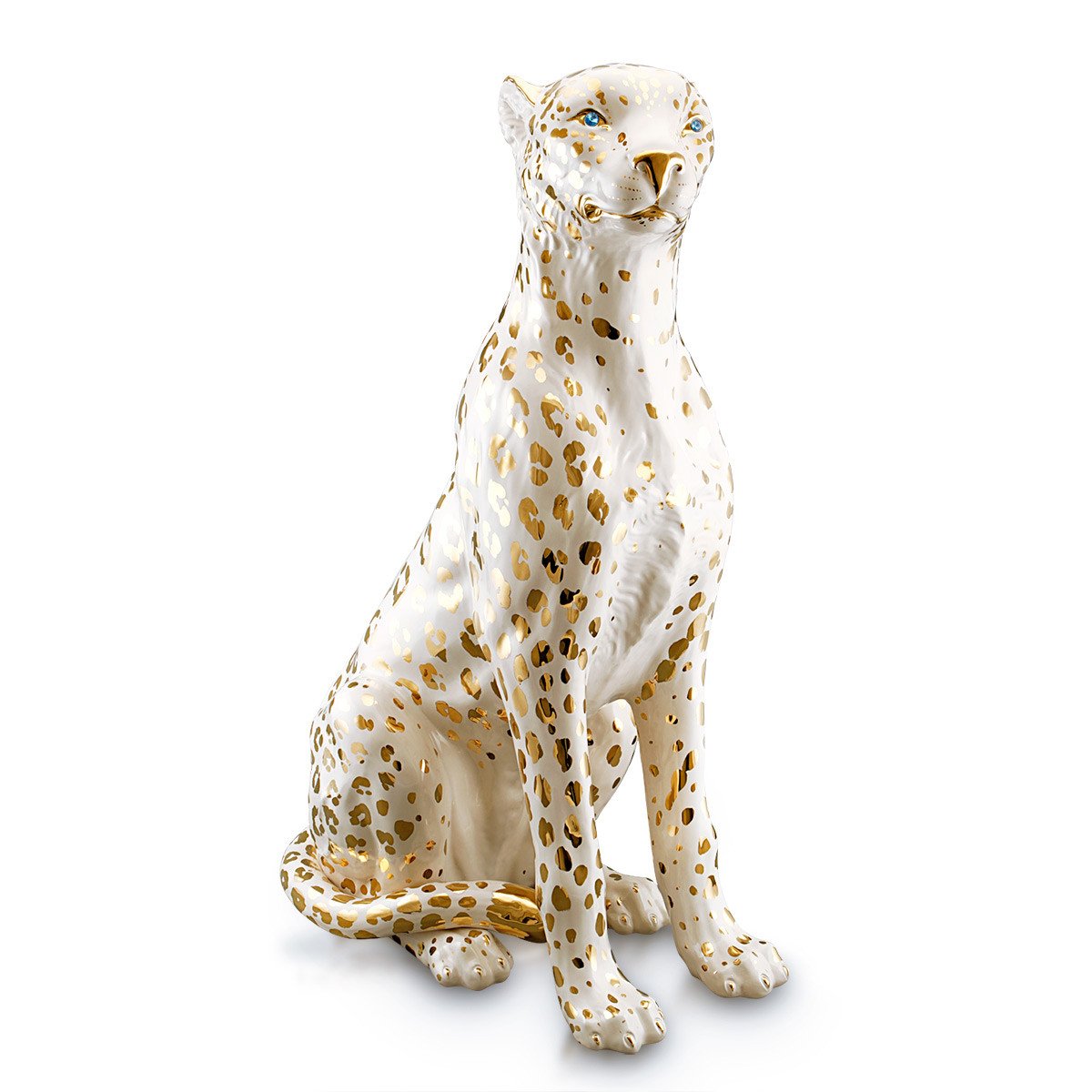 Hochwertige Porzellanfigur "Leopard" Handmade in Italy